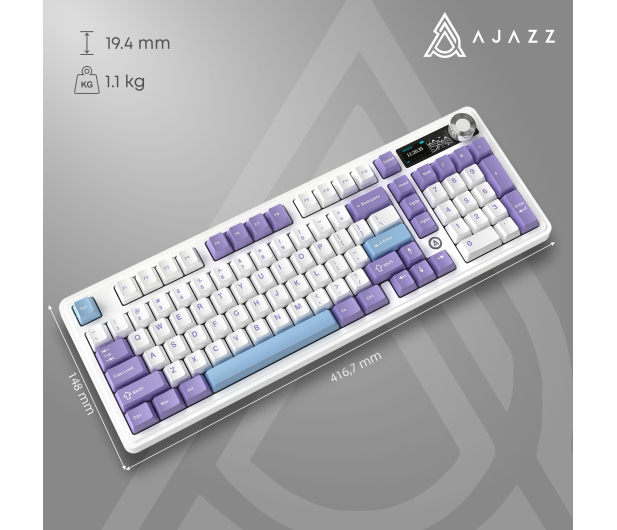 Ajazz AK980 V2 Gift Switch V2 Purple White Blue z ekranem - 1536373 - zdjęcie 15
